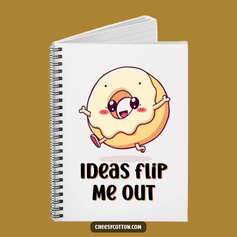Funny Kawaii Doughnut Cartwheel Notebook Jot Down Ideas With Joy