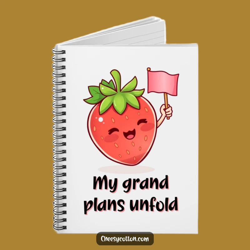 Funny Strawberry Flag Notebook: Cute Character Journal for Joyful Notes & Ideas
