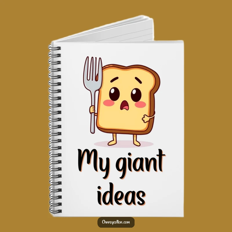 Funny Toast Fork Notebook: Hilarious Breakfast Journal for Your Thoughts