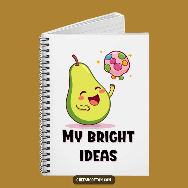 Funny Avocado Bean Bag Notebook - Jot Down Your Happy Thoughts!