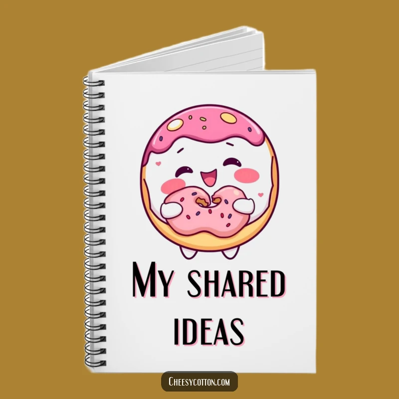 Funny Donut Sharing Notebook: Jot Down Ideas with a Sweet Character