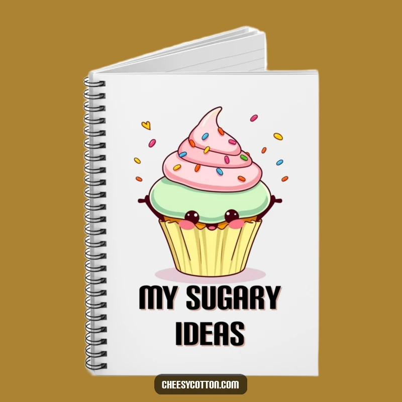 Funny Cupcake Notebook: Hilarious Dessert Cover for Sweet Notes and Ideas