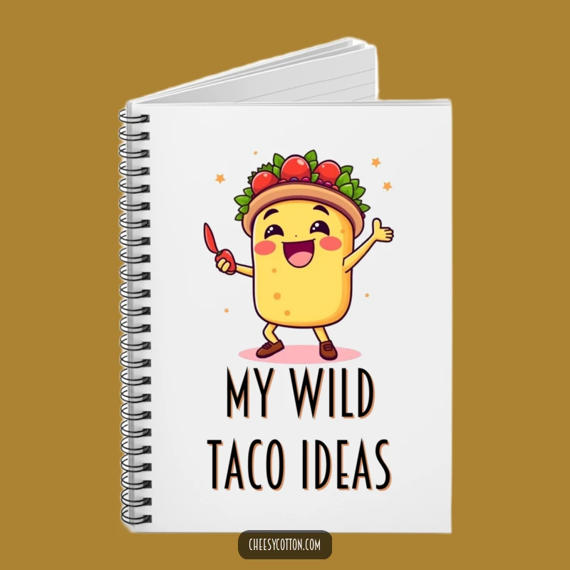 Funny Taco Dancer Notebook Fiesta Notes Chili Pepper Journal
