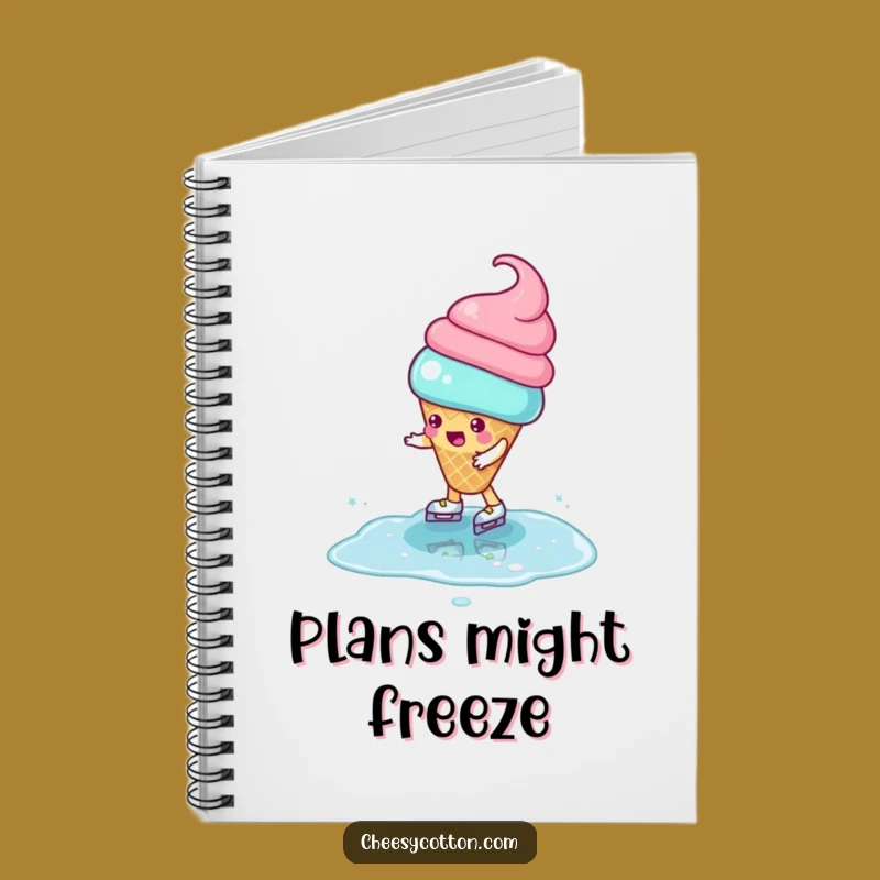 Funny Ice Cream Notebook: Skating Ideas Journal, A Playful Funny Gift!