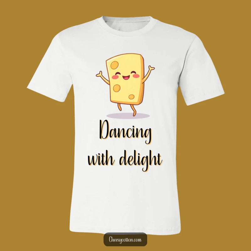 Funny Cheese Dance T-Shirt: Comical Foodie Apparel for a Joyful Look