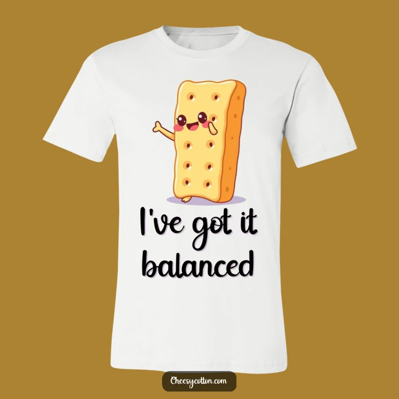Funny Cheesy Cracker T-Shirt: Wear Your Love for Snacks with a Smile