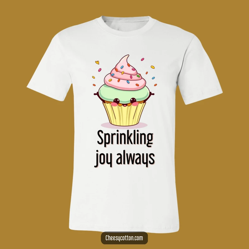Funny Cupcake Juggling T-Shirt: Whimsical Dessert Character for a Playful Look