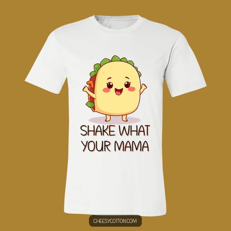 Funny Jiggling Taco Dance T-Shirt: Hilarious Mexican Food Character Tee for Parties