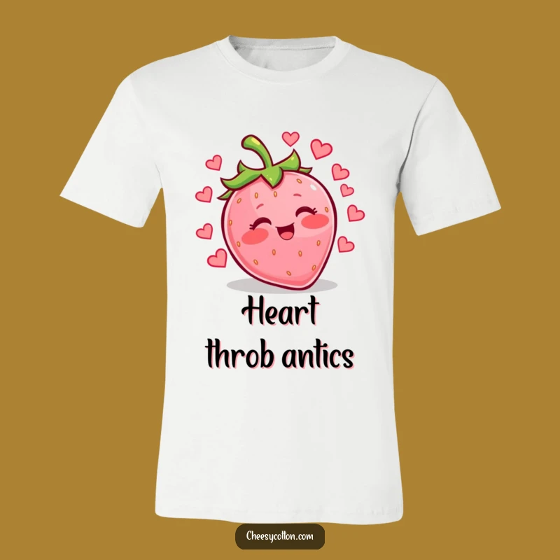 Funny Kawaii Strawberry Heart T-Shirt Wear Your Heart With Joy