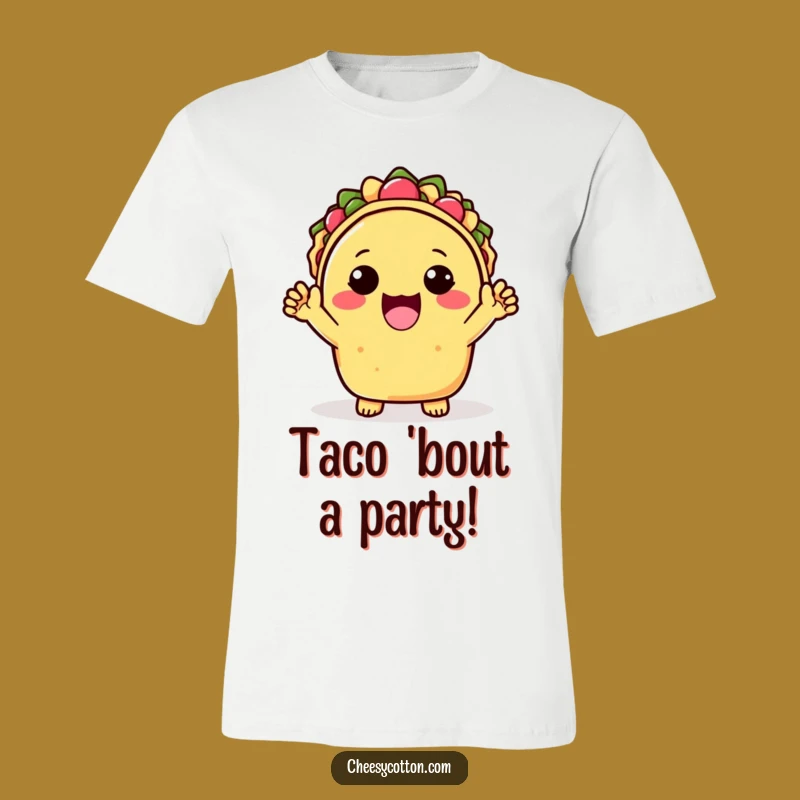 Funny Kawaii Taco T-Shirt: Wear Your Enthusiasm with this Cheerful Tee