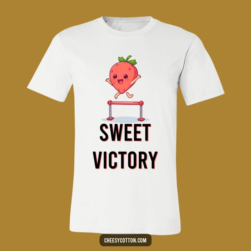 Funny Strawberry Leap T-Shirt: Kawaii Challenge Conqueror, Hilarious Gift