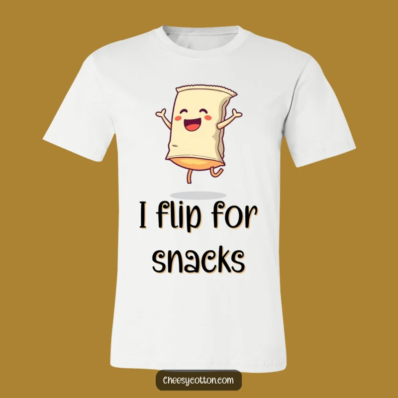 Funny Chip Cartwheel T-Shirt: Wear Your Love for Snacks with a Laugh