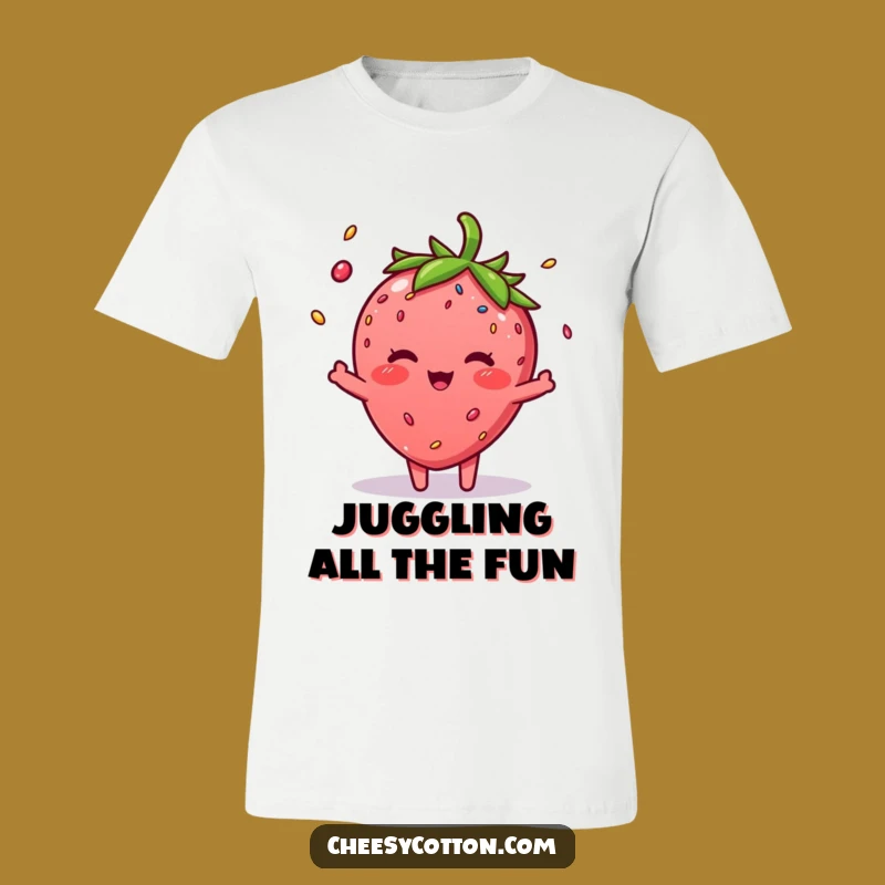 Funny Strawberry Sprinkle T-Shirt - Cute Fruit Character Gift for Playful Style!