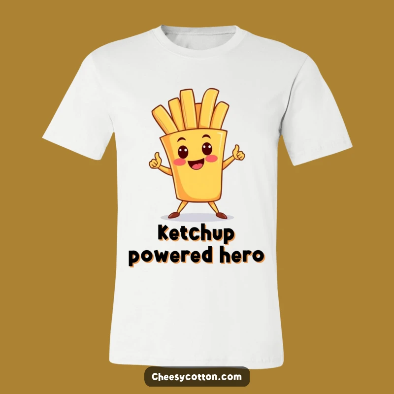 Funny French Fry Superhero Shirt: Cool Character Tee for a Bold & Playful Style