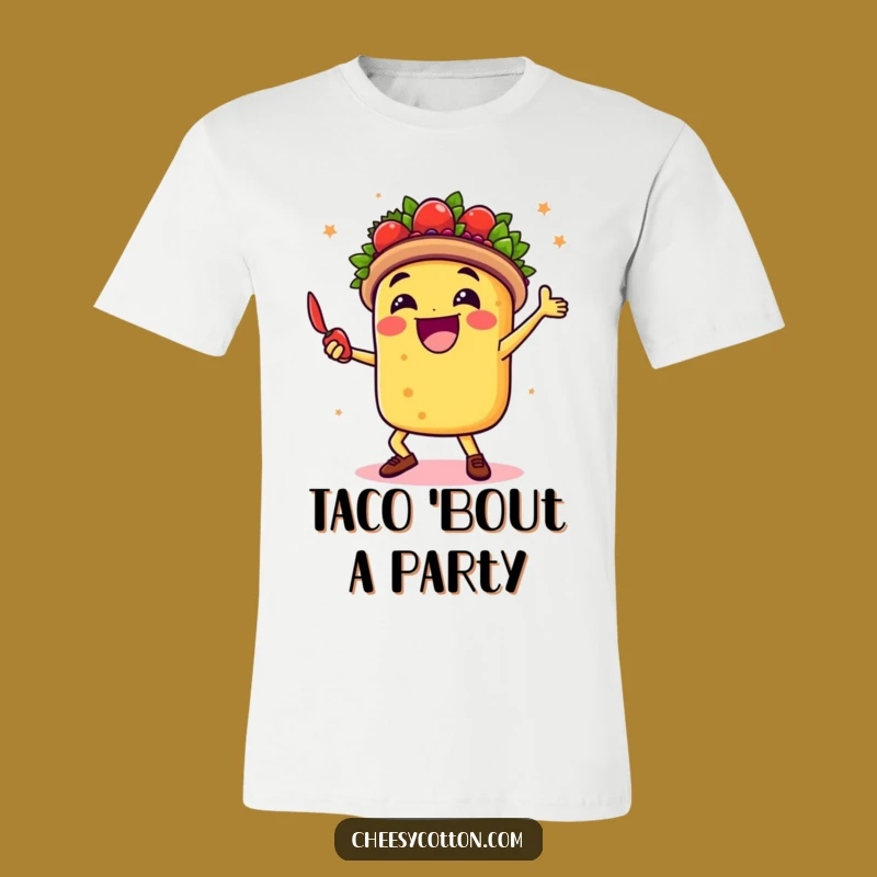 Funny Taco Dancer T-Shirt Fiesta Celebration Hot Chili Pepper Humor