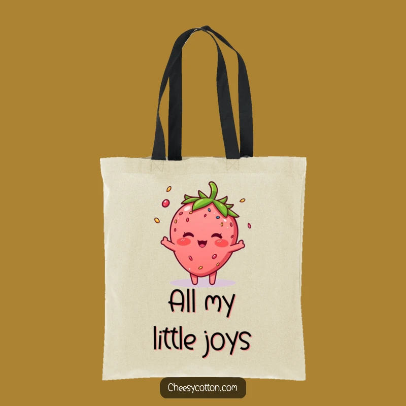 Funny Strawberry Sprinkle Tote Bag - Stylish & Cute Fruit Accessory Gift!