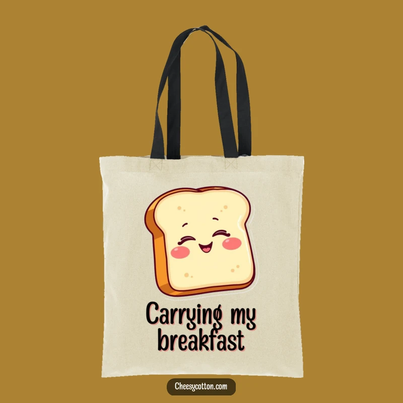 Funny Toast Tote Bag: Carry Your Day with a Wink, a Practical and Cute Gift!