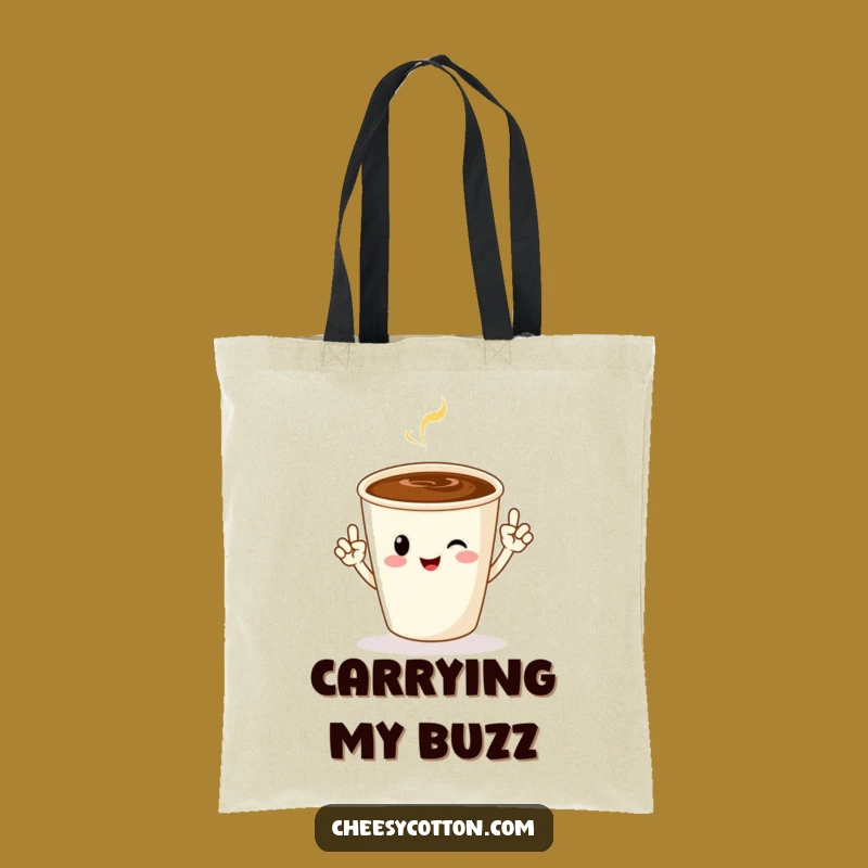 Funny Coffee Jazz Hands Tote Bag: Carry Your Energy with This Character