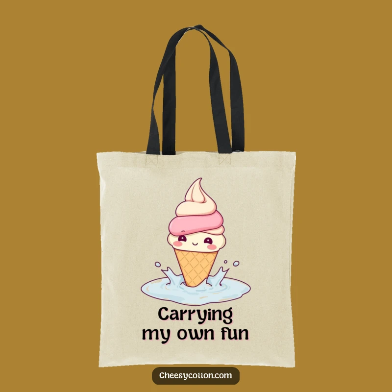 Funny Ice Cream Splash Tote Bag: Carry Your Joyful Treats Everywhere