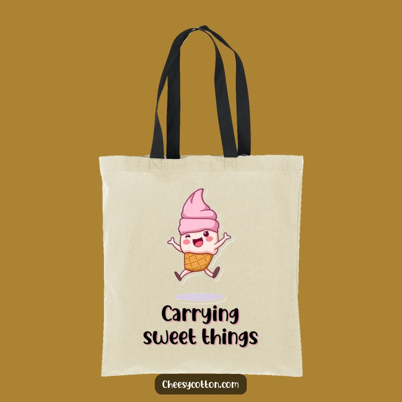 Funny Ice Cream Cartwheel Tote: Carry Your Sweet Style!