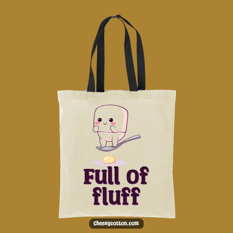 Funny Marshmallow Spoon Balance Tote Bag: Carry Your Laughs in Style