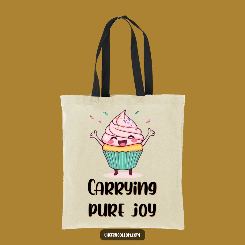 Funny Cupcake Dance Tote Bag: Carry the Celebration, Sprinkle Fun