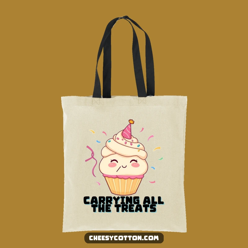 Funny Cupcake Streamers Tote Bag: Carry Your Fun in This Hilarious Accessory