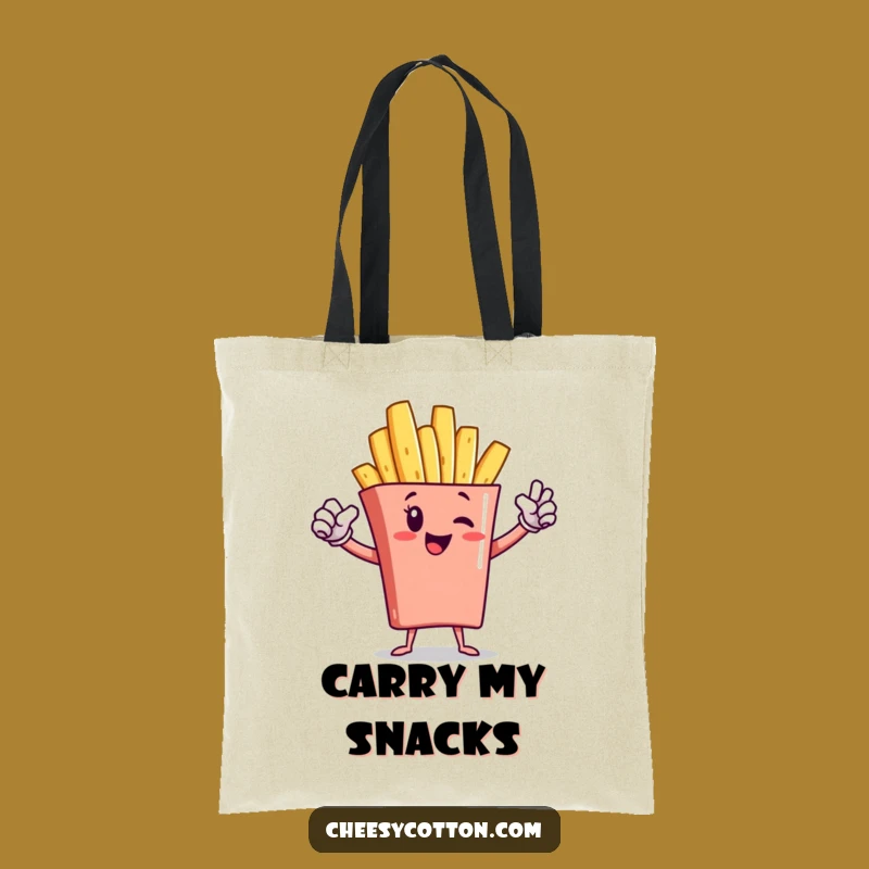 Funny French Fry Superhero Tote: Carry Your Essentials with Power!