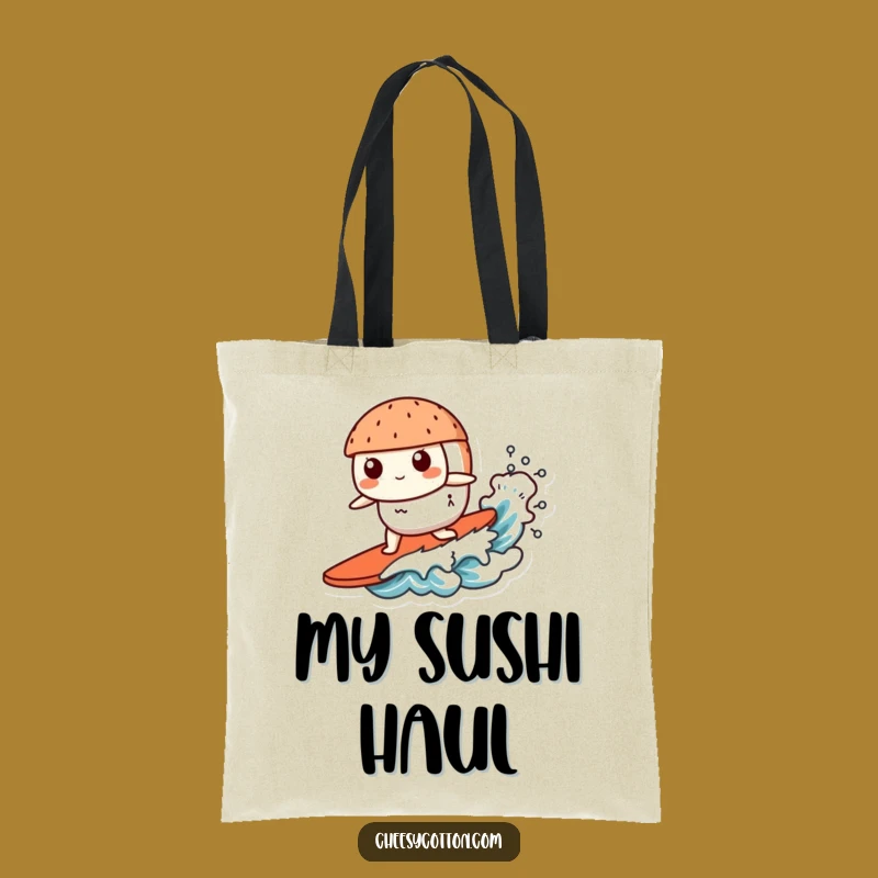 Funny Kawaii Sushi Tote Bag: Carry Your Catch, Practical Funny Gift For Shoppers