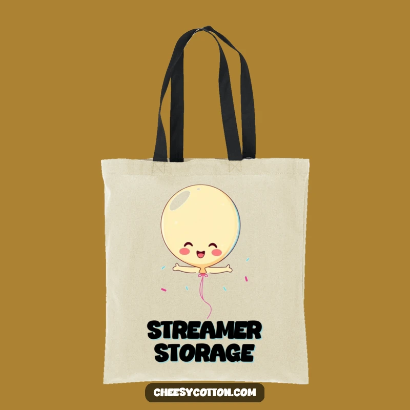 Funny Playful Balloon Streamer Tote Bag: Carry Your Joy with This Hilarious Festive Bag
