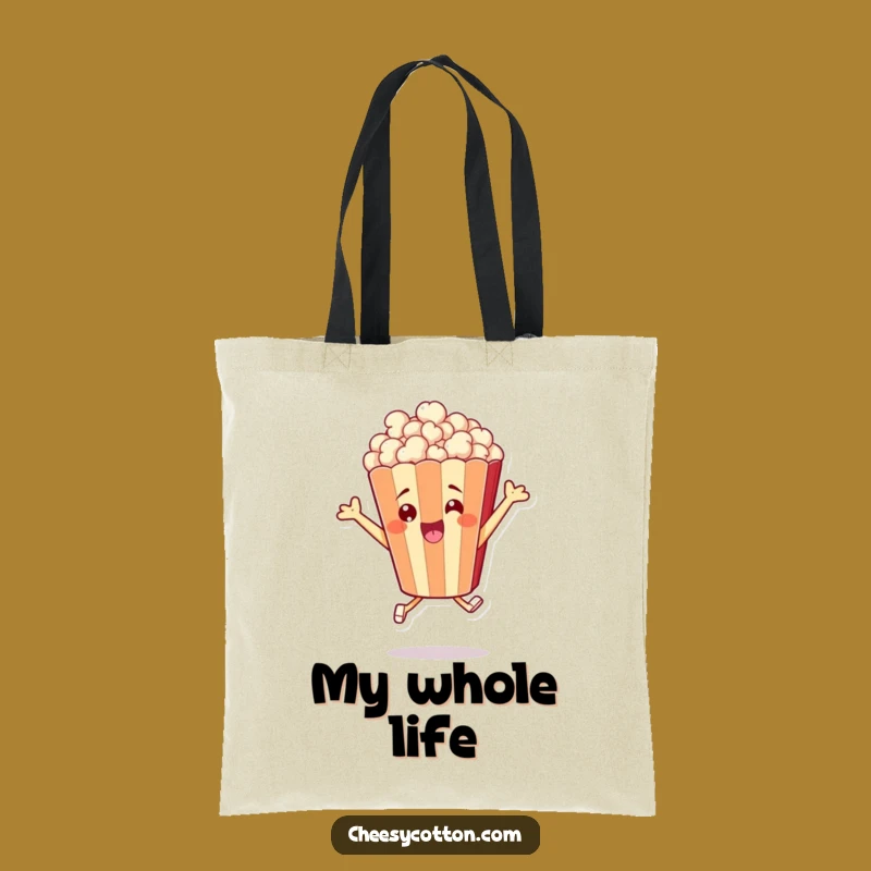 Funny Popcorn Leap Tote Bag - Carry Your Snacks and Smiles