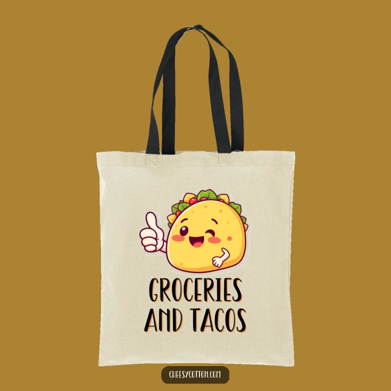 Funny Taco Thumbs Up Tote Bag: Carry Your Fun with a Fiesta Character