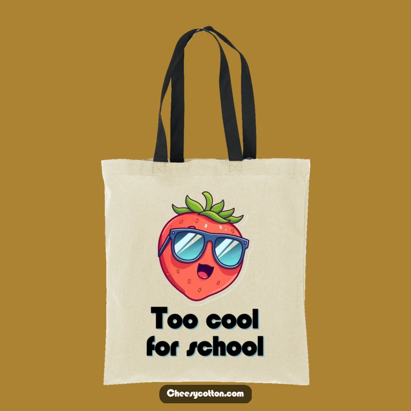 Funny Strawberry Tote Bag: Giggle in Style, Oversized Sunglasses Carryall